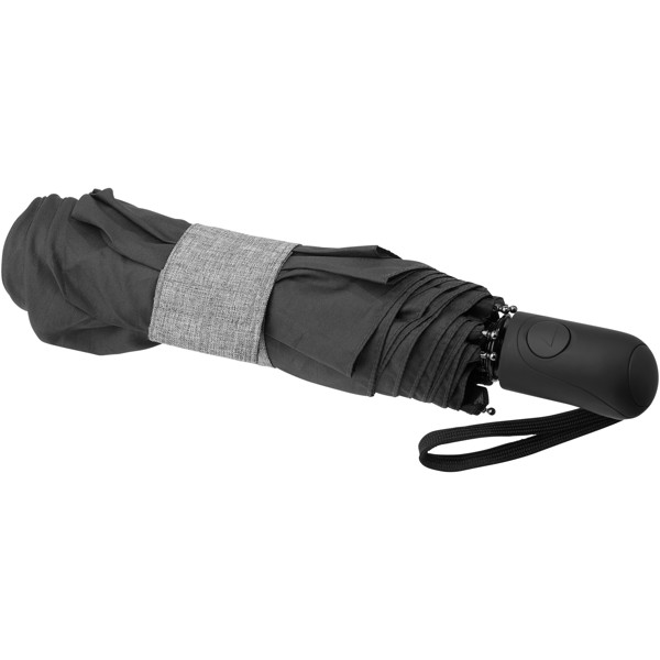 Gisele 21" heathered auto open umbrella - Solid black