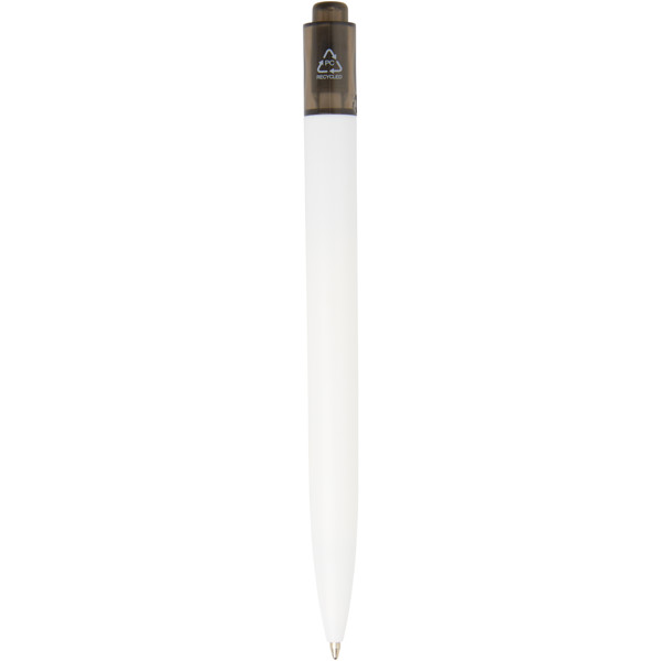 Thalaasa ocean-bound plastic ballpoint pen (black ink) - Transparent Black / White