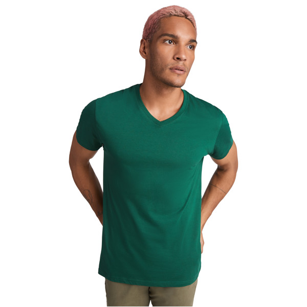 Samoyedo short sleeve men's v-neck t-shirt - White / XL