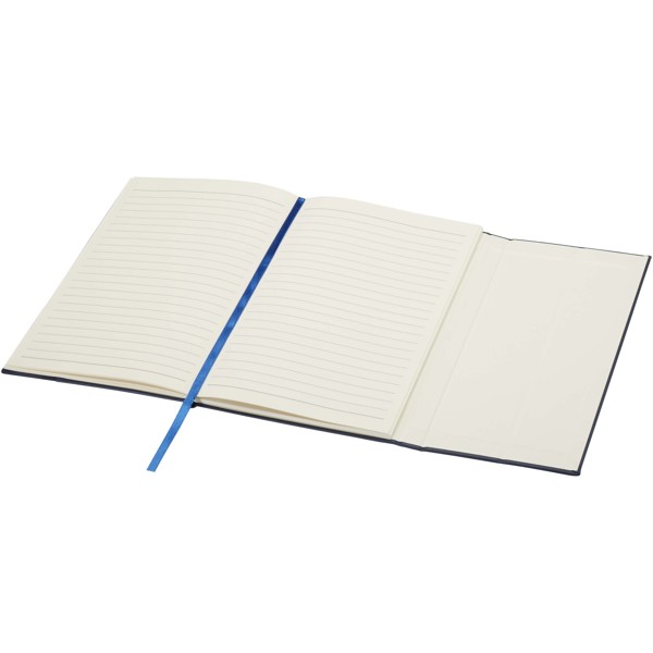 Alejandra A5 recycled plastic hard cover notebook - Ocean Blue