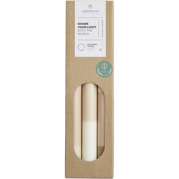 Originalhome layered limestone candles - set of 3