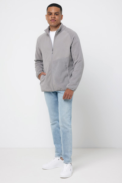 IQONIQ Talung recycled polyester microfleece zip through - Storm Grey / XXXL