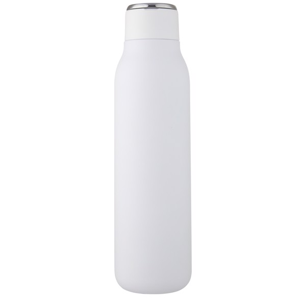 Marka 600 ml copper vacuum insulated bottle with metal loop - White