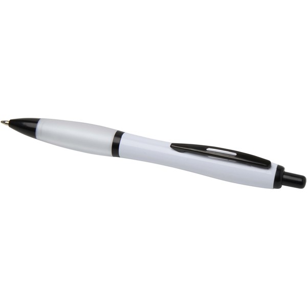 Nash recycled plastic ballpoint pen with black trims (black ink) - White