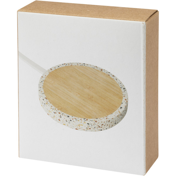 Terrazzo 10W wireless bamboo charging pad