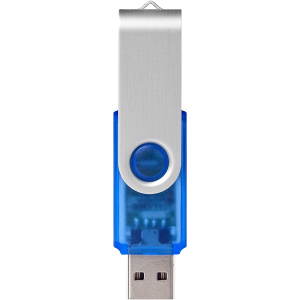 Rotate-Translucent 2 GB USB-Stick - transparent blau / silber