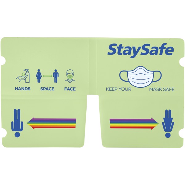 Madden fold-up face mask wallet - Transparent lime