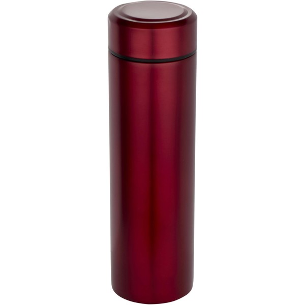 Taylor 450 ml double wall stainless steel flask with tea strainer - Red