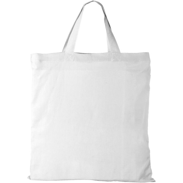 Virginia 100 g/m² cotton tote bag short handles - White