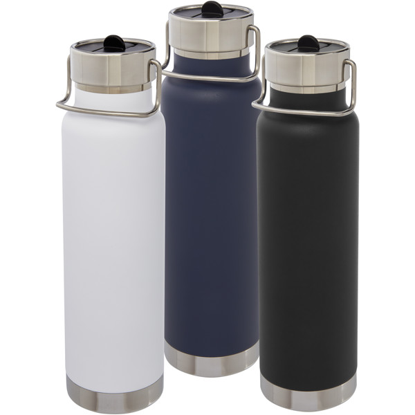 Thor 750 ml copper vacuum insulated sport bottle - White