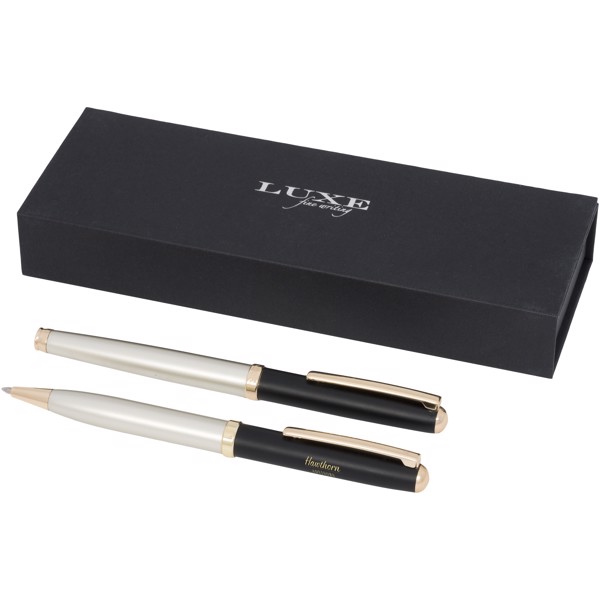 Nonet duo pen gift set - Solid black / Gold