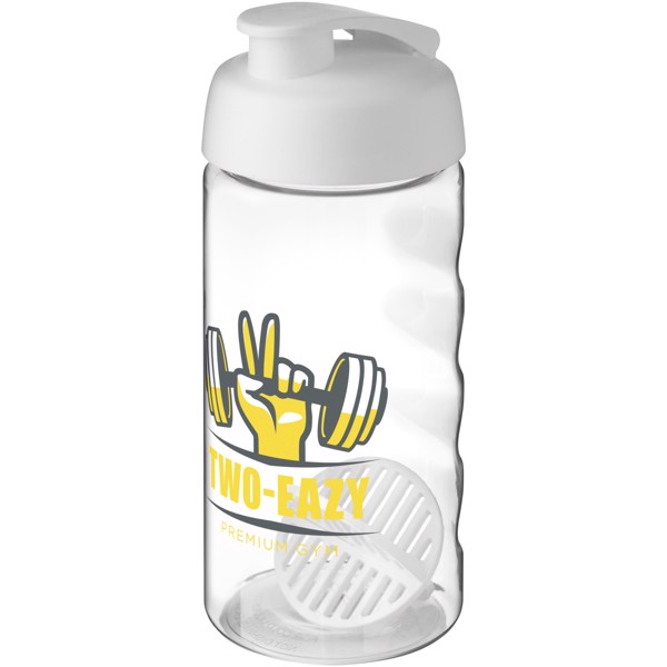 H2O Active® Bop 500 ml shaker bottle - White / Transparent