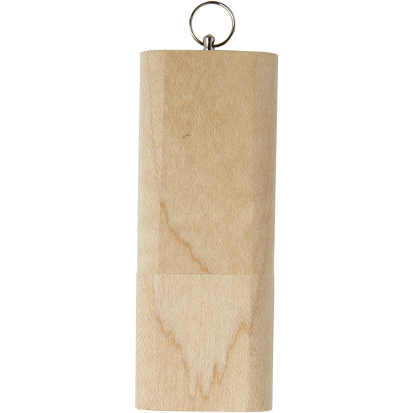 Wooden USB 3.0 with keyring - Light Brown / 16GB