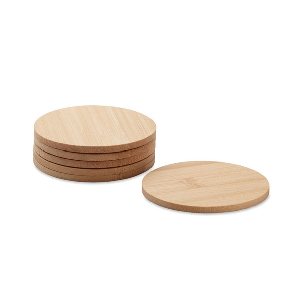 Set of 6 bamboo coasters Bayin Set