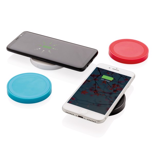 5W wireless charging pad round - White