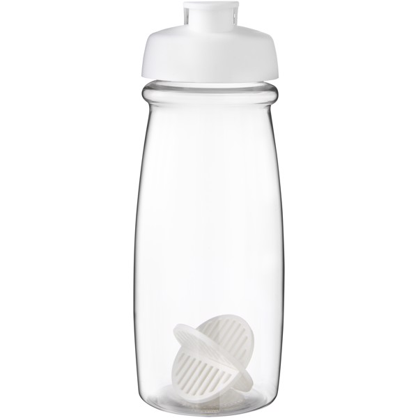 H2O Active® Pulse 600 ml shaker bottle - White / Transparent