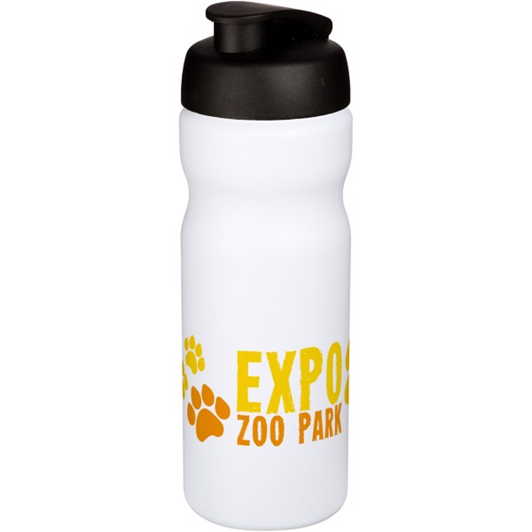 Baseline® Plus 650 ml flip lid sport bottle - White / Black