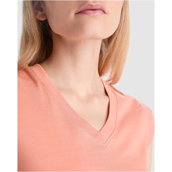 Victoria short sleeve women's v-neck t-shirt - Rossette / XL