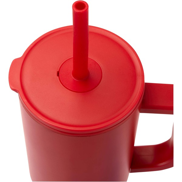 Brady 900 ml RCS certified insulated tumbler with silicone straw - Red