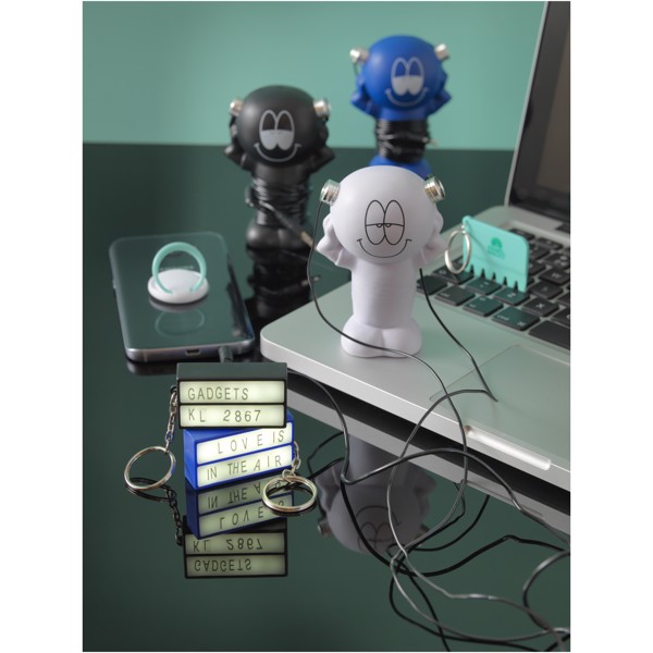 Whisk silicone keyboard brush and keychain - Solid black