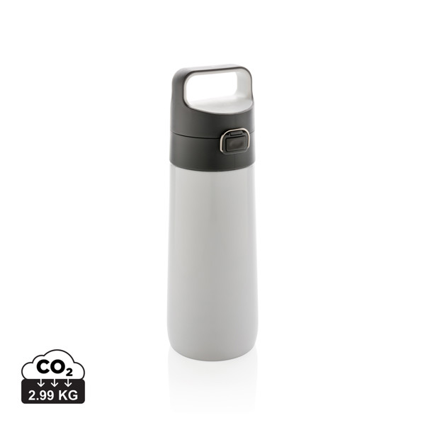 Hydrate leak proof lockable vacuum bottle - White