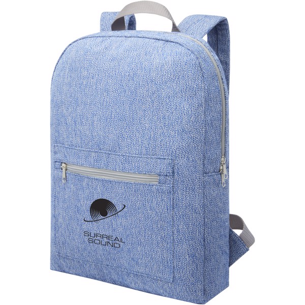 Pheebs 450 g/m² recycled cotton and polyester backpack 10L - Heather Navy
