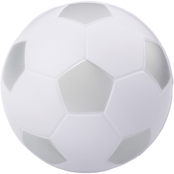 Fußball Antistressball - silber / weiss