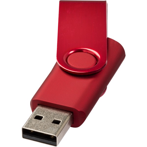 USB disk Rotate-metallic, 2 GB - Červená s efektem námrazy