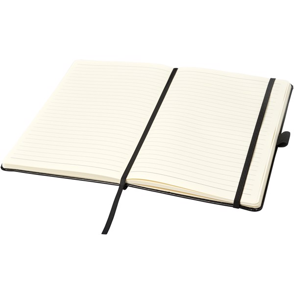 Coda A5 leather look hard cover notebook - Solid black