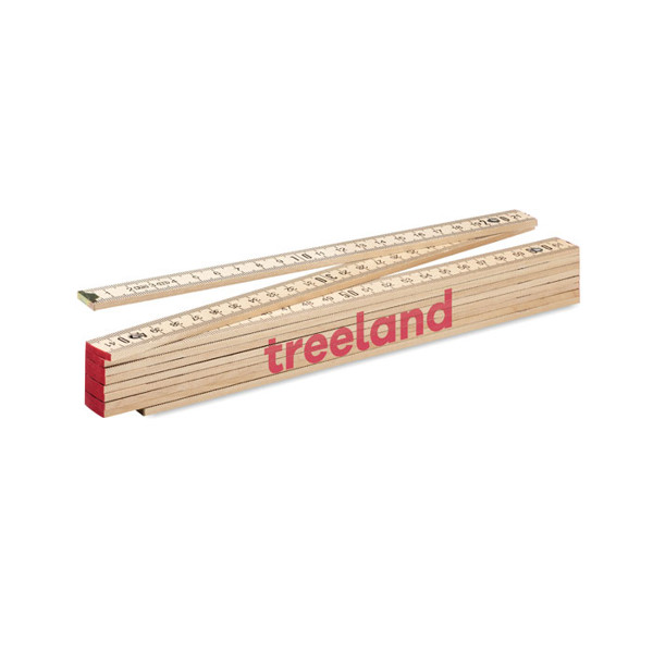 Carpenter ruler in wood 2m Ara