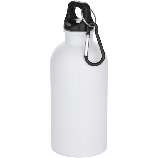Oregon 400 ml sublimation RCS recycled single wall stainless steel water bottle with carabiner