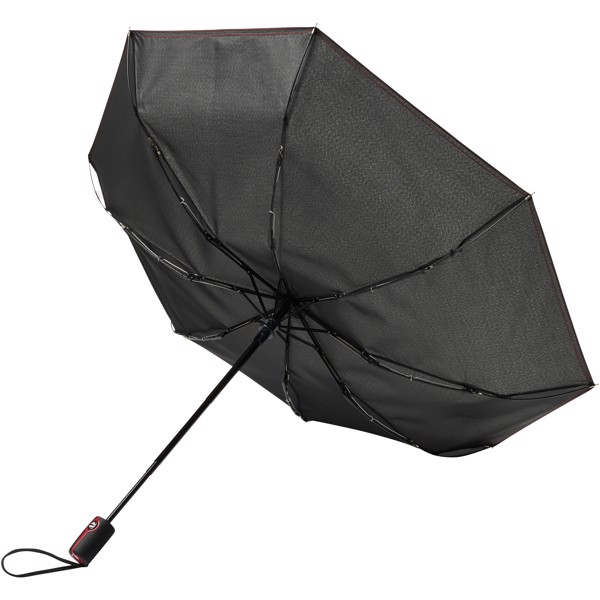 21" skládací deštník Stark-mini s automatickým otvíráním/skládáním - Červená s efektem námrazy