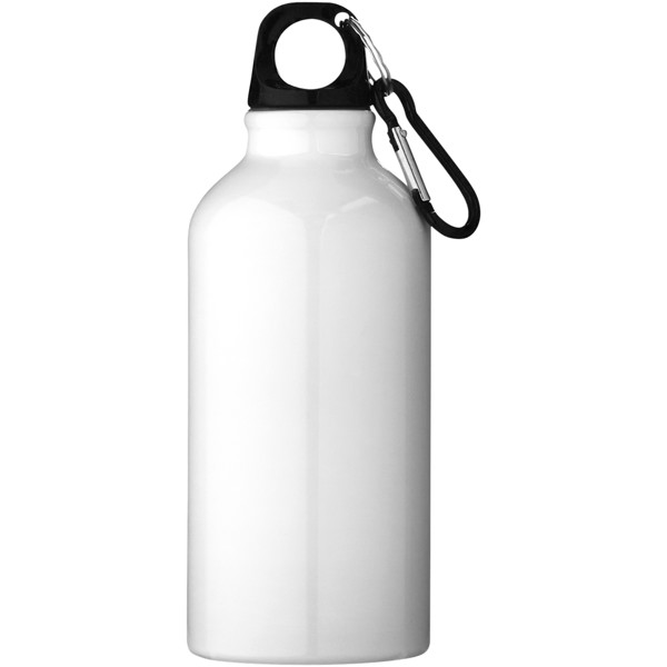 Bidón de 400 ml con mosquetón "Oregon" - Blanco