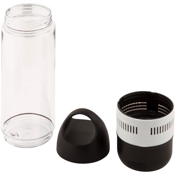 Ace 500 ml sports bottle with Bluetooth® speaker - White