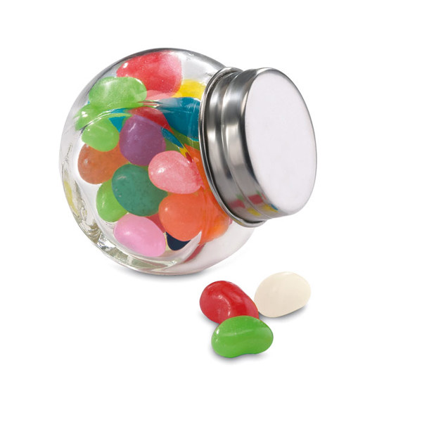 Glass jar with jelly beans     KC7103 Beandy