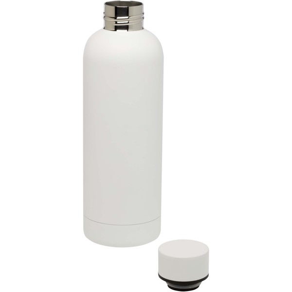 Spring 500 ml RCS certified recycled stainless steel copper vacuum insulated bottle - White
