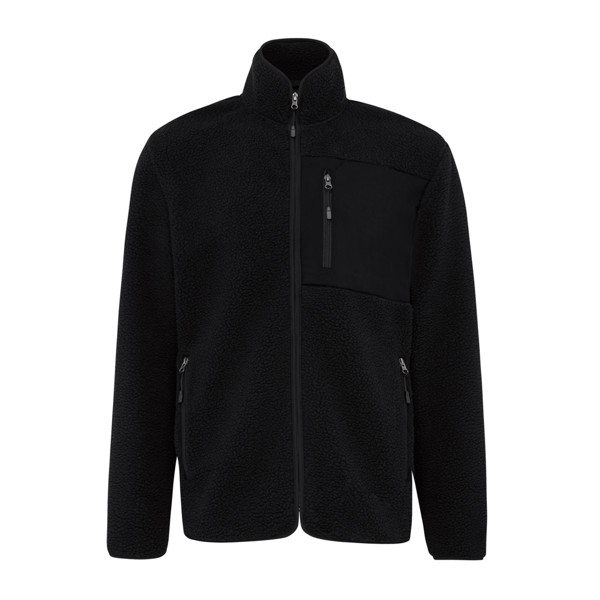 IQONIQ Diran recycled polyester pile fleece jacket - Black / XL