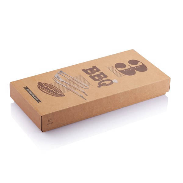 3 pcs bamboo BBQ set