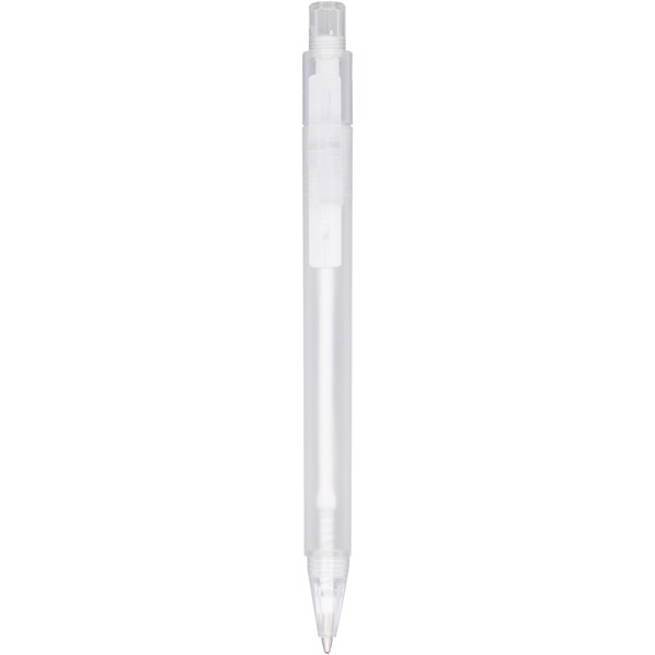 Calypso frosted ballpoint pen (black ink) - Frosted White
