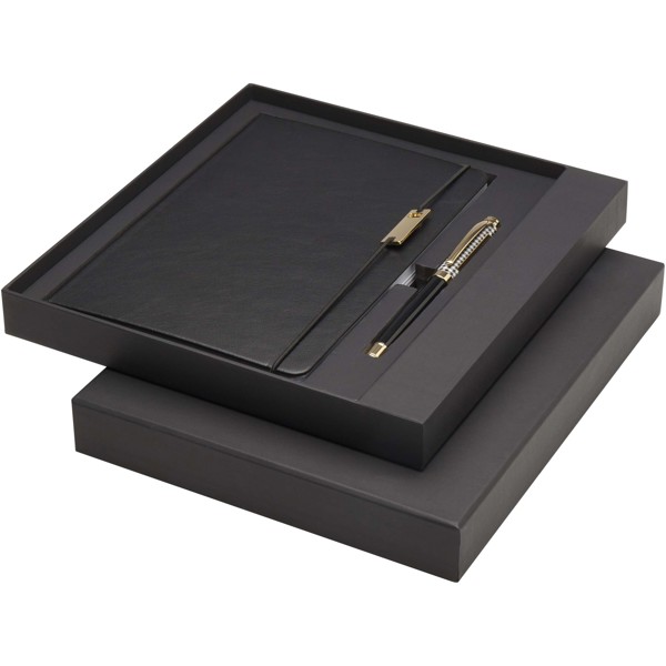 Legato A5 notebook and rollerball pen set (blue ink) - Black