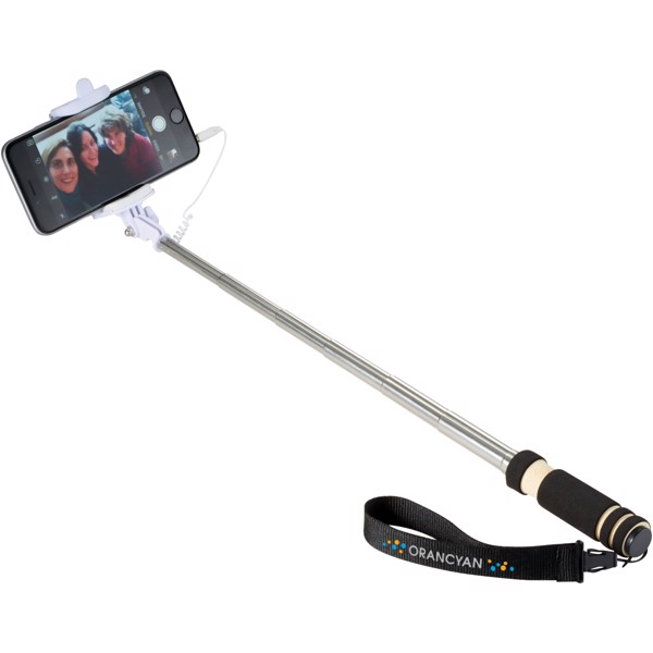 Snaps mini selfie stick with wrist strap - Solid black