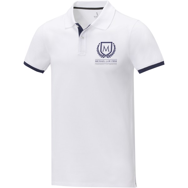 Morgan short sleeve men's duotone polo - White / XS