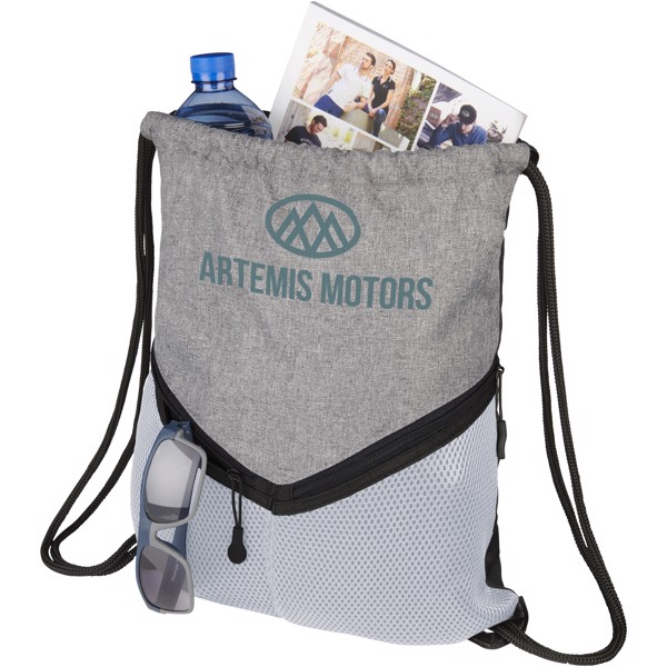 Voyager drawstring backpack - White / Grey