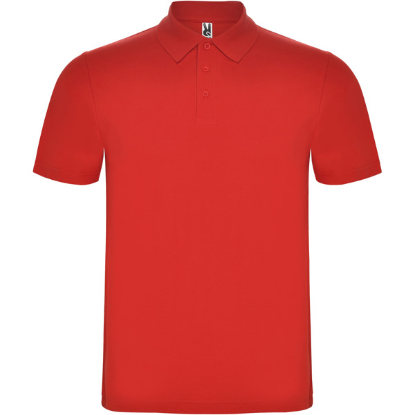 Austral short sleeve unisex polo - Red / M