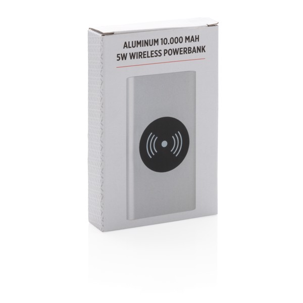 Aluminium 10.000 mAh 5W Wireless Powerbank