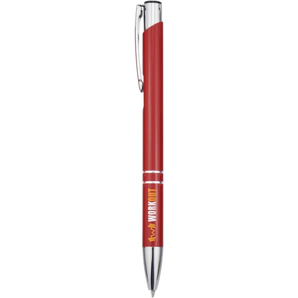 Moneta recycled aluminium ballpoint pen (blue ink) - Red