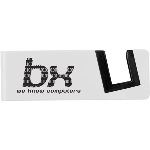 Slim device stand for tablets and smartphones - White