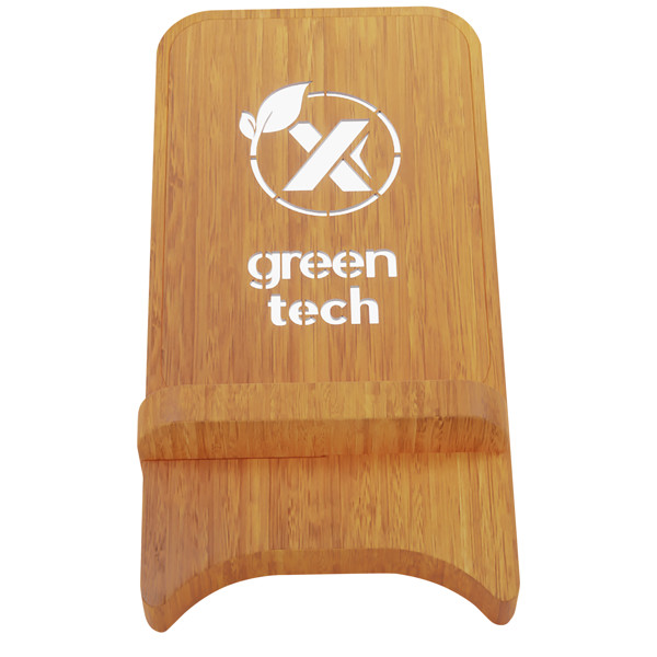 SCX.design W26 10W wooden wireless charging phone stand with light-up logo