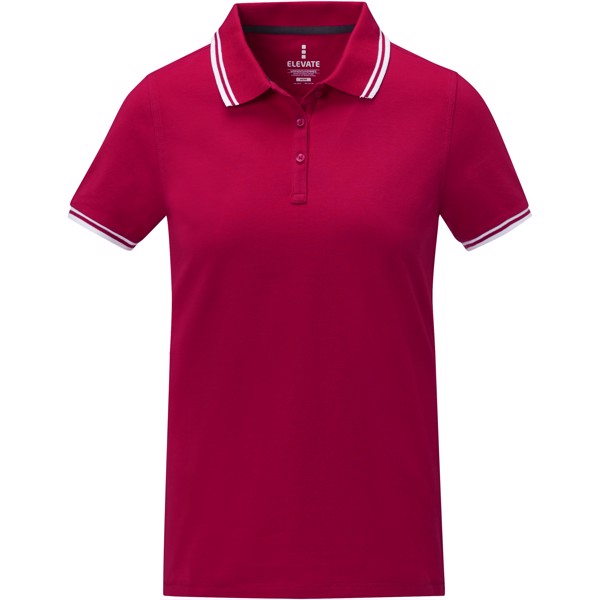 Amarago short sleeve women's tipping polo - Red / L