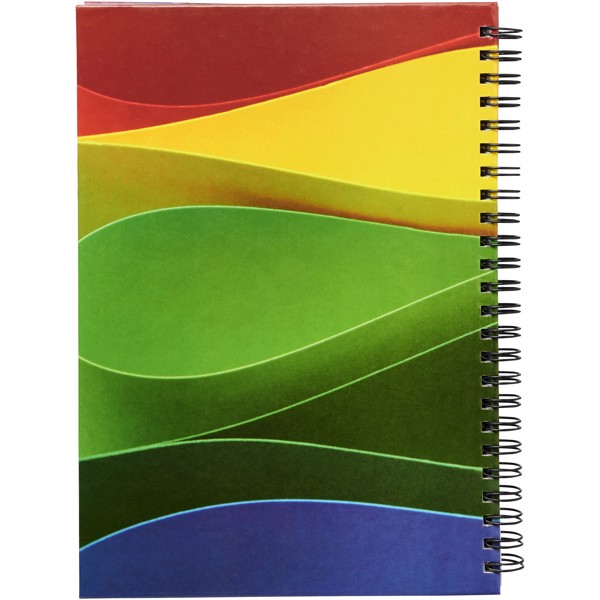 Wire-o A6 notebook hard cover - White / Solid black